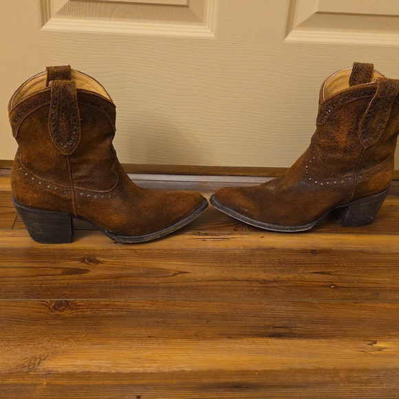 Brown Suede Western Boots Ankle Miranda Lambert IDYLLWIND